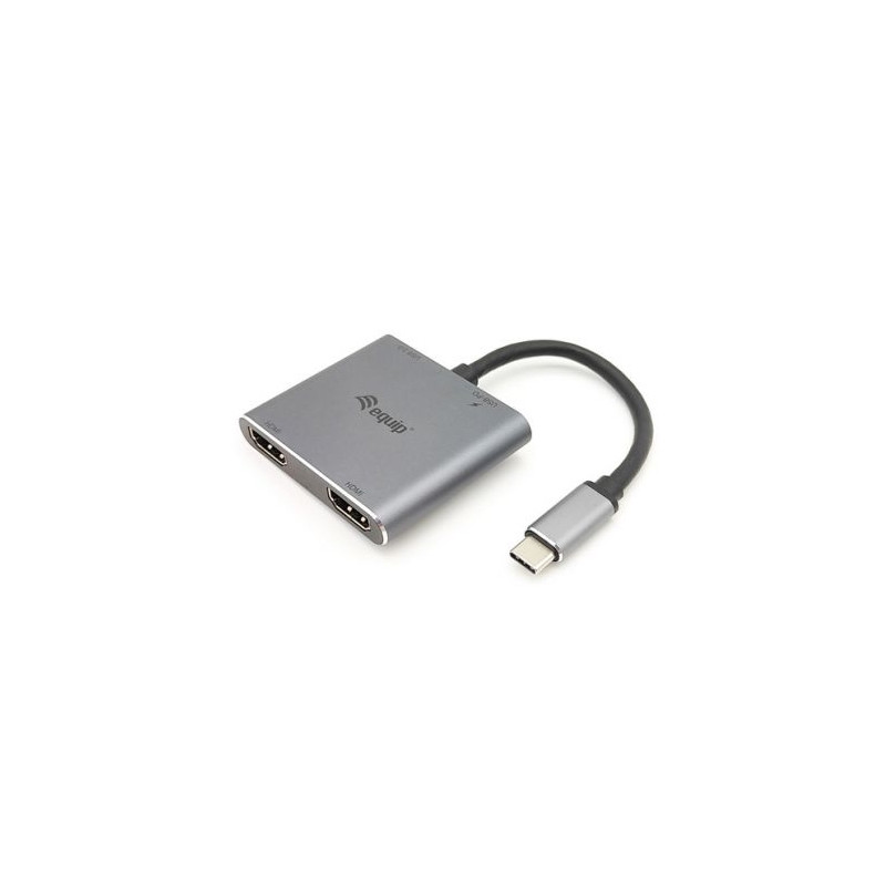 pEQUIP/p 133484 ADATTATORE DOPPIO HDMI USC-C 4 IN 1 EQUIP 133484 SUP